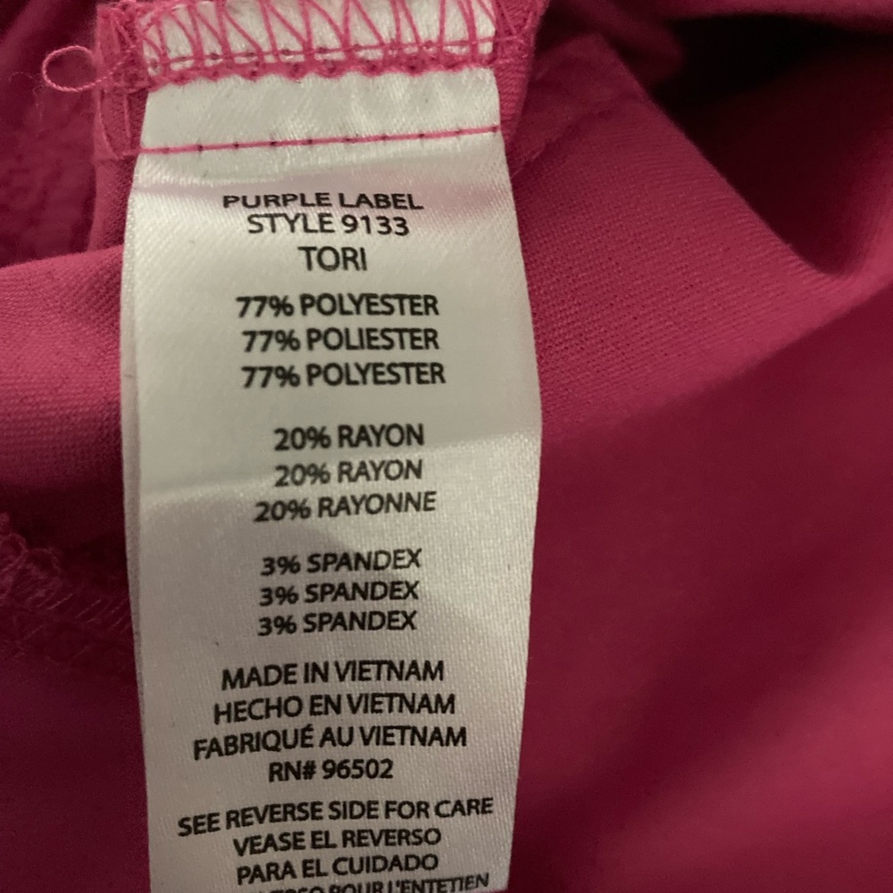 Healing Hands Purple Label Juliet Top & Tori Pants Scrub Set Pink Size Large - Picture 12 of 16